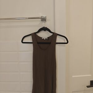 Helmut Lang Brown Racer back Tank Top